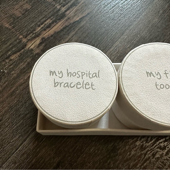 Adorable Baby Keepsake Round Boxes Set of 3 - New - Picture 2 of 7